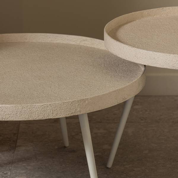 Couchtisch Bounds - Cremeweiß - Durchmesser: 74 cm