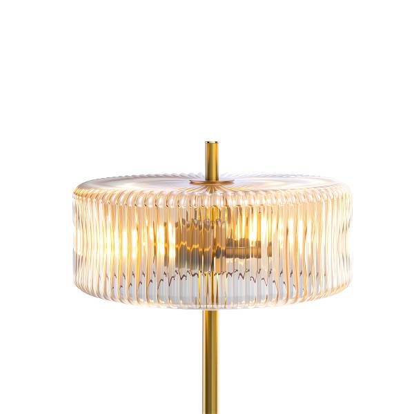 Stehleuchte REMOR - Farbglas / Eisen - 2-flammig