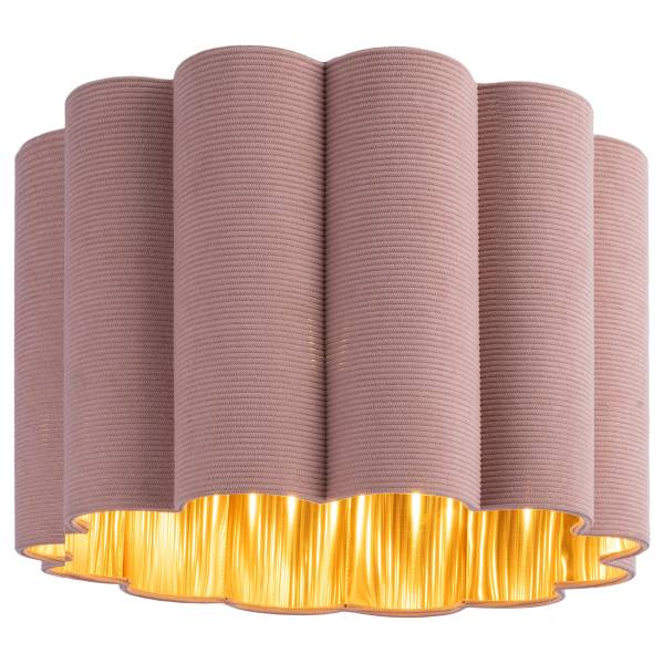 Deckenleuchte CIREL - Samt / Eisen - 1-flammig - Rosa