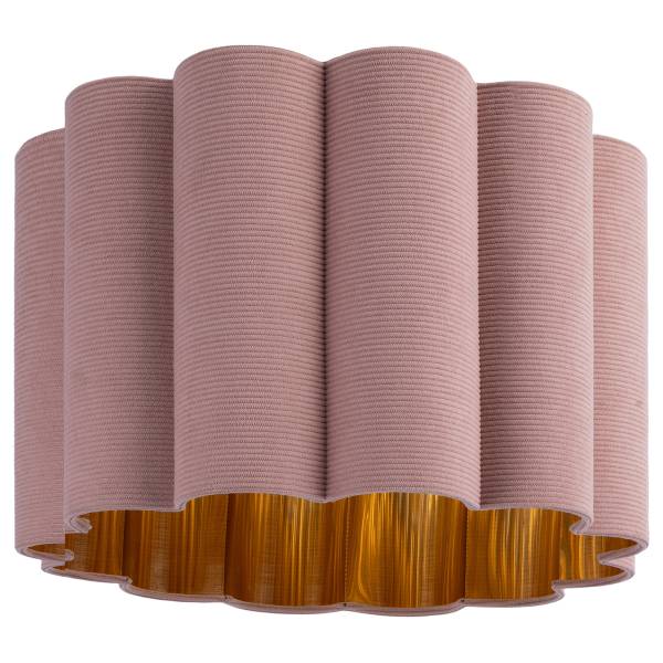 Deckenleuchte CIREL - Samt / Eisen - 1-flammig - Rosa