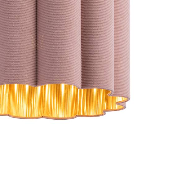 Deckenleuchte CIREL - Samt / Eisen - 1-flammig - Rosa