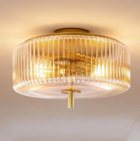 Deckenleuchte REMOR - Farbglas / Eisen - 2-flammig