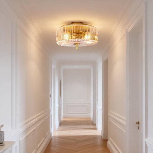 Deckenleuchte REMOR - Farbglas / Eisen - 2-flammig