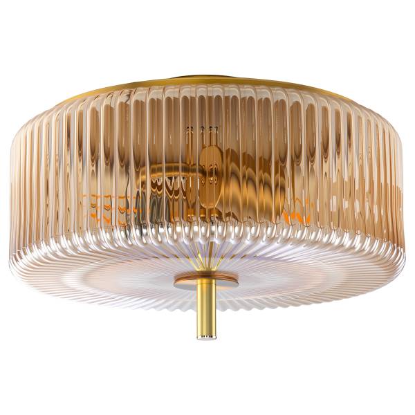 Deckenleuchte REMOR - Farbglas / Eisen - 2-flammig