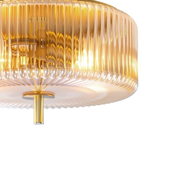 Deckenleuchte REMOR - Farbglas / Eisen - 2-flammig