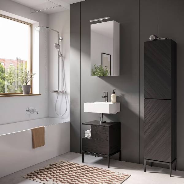 Waschbeckenunterschrank IKON 40 cm offen - Schwarz