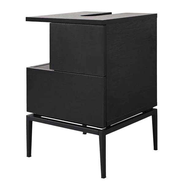 Waschbeckenunterschrank IKON 40 cm offen - Schwarz