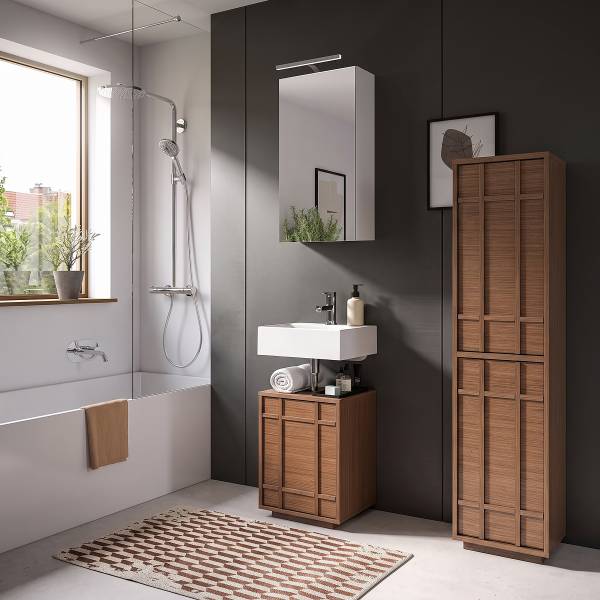 Waschbeckenunterschrank AZUMI 40 cm - Walnuss