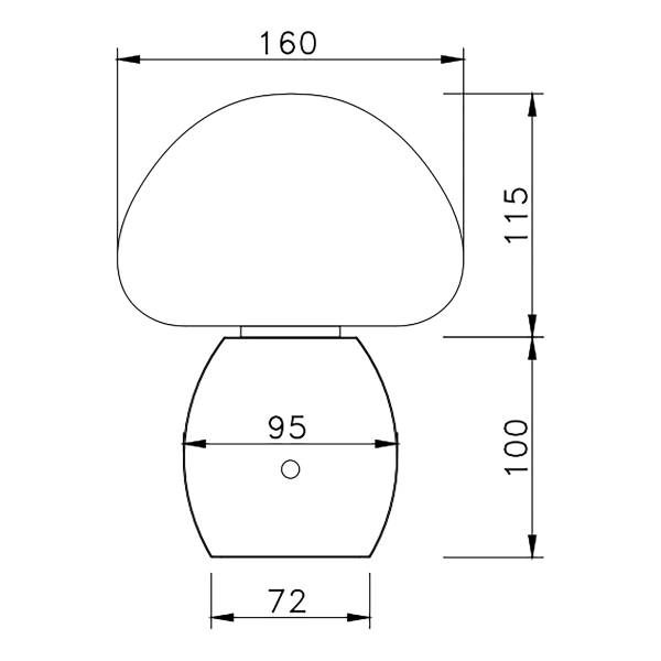 Tischleuchte Anero - Eisen / Milchglas - 1-flammig