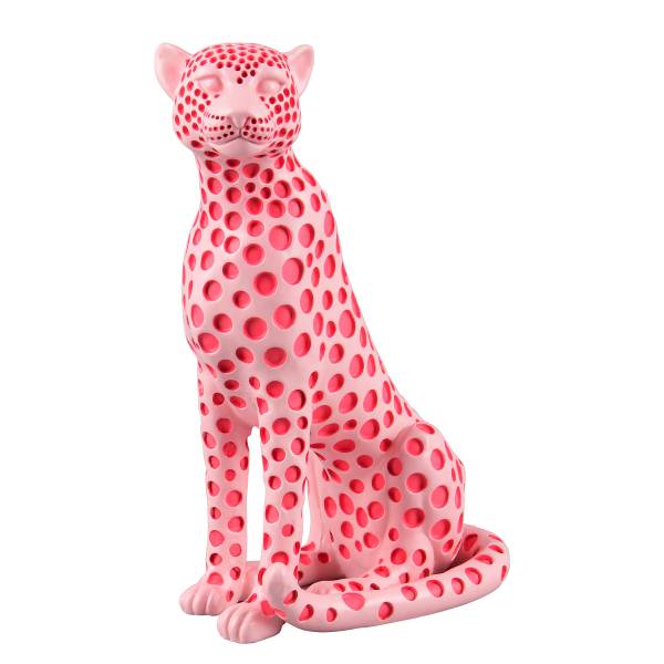 Skulptur Pantra - Polyresin - Rosa