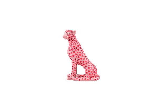 Skulptur Pantra - Polyresin - Rosa