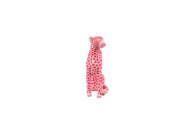Skulptur Pantra - Polyresin - Rosa
