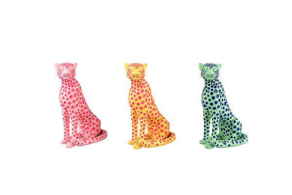 Skulptur Pantra - Polyresin - Rosa