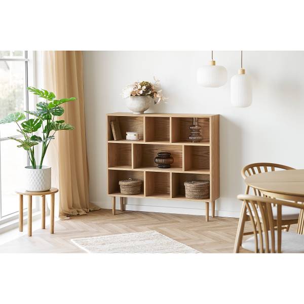 Pendelleuchte Andva - Gummibaum massiv / Glas / Stahl - Weiß
