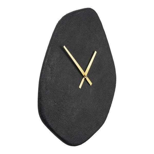 Wanduhr Sahui - Zement - Schwarz