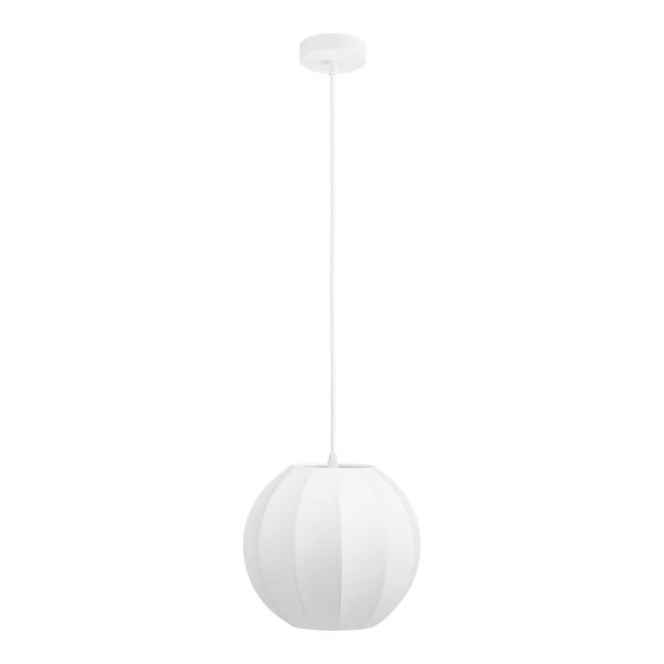 Pendelleuchte Tanzi - Resin / Stahl - Weiß - Durchmesser: 25 cm