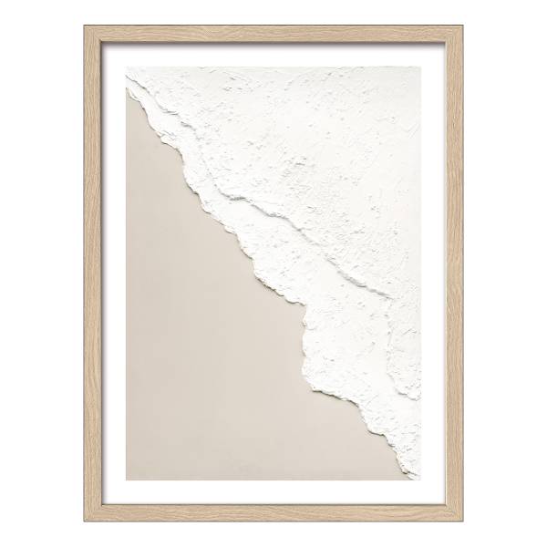 Holzbild Minimal Art - Klarglas / MDF - Beige / Grau