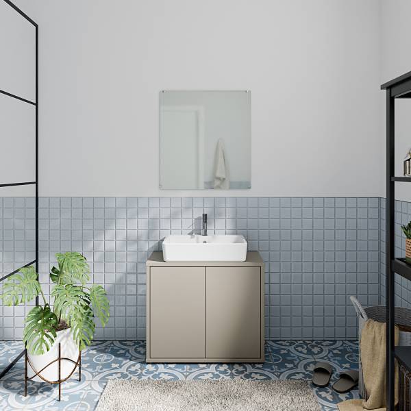 Waschbeckenunterschrank Chirgora - Taupe
