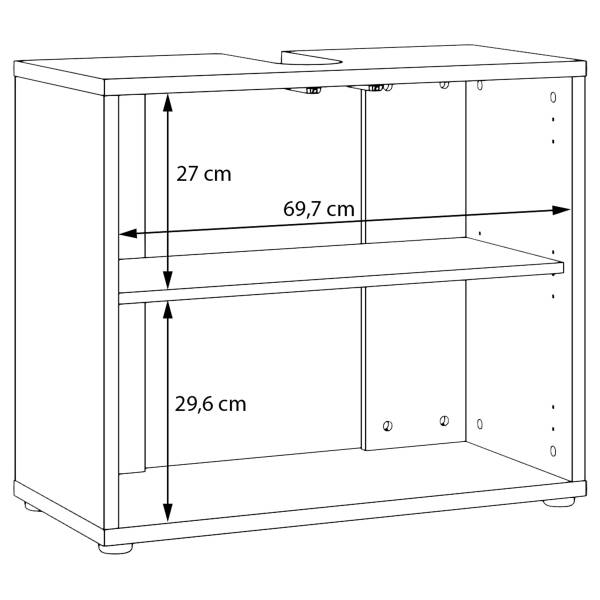 Waschbeckenunterschrank Chirgora - Taupe