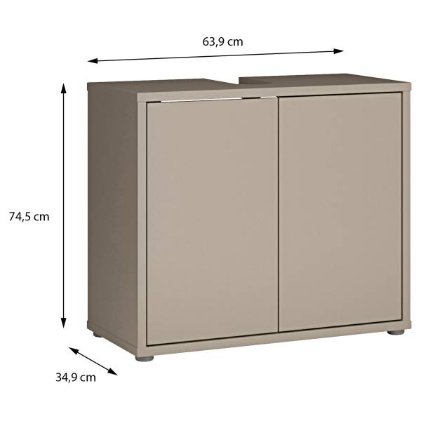 Waschbeckenunterschrank Chirgora - Taupe
