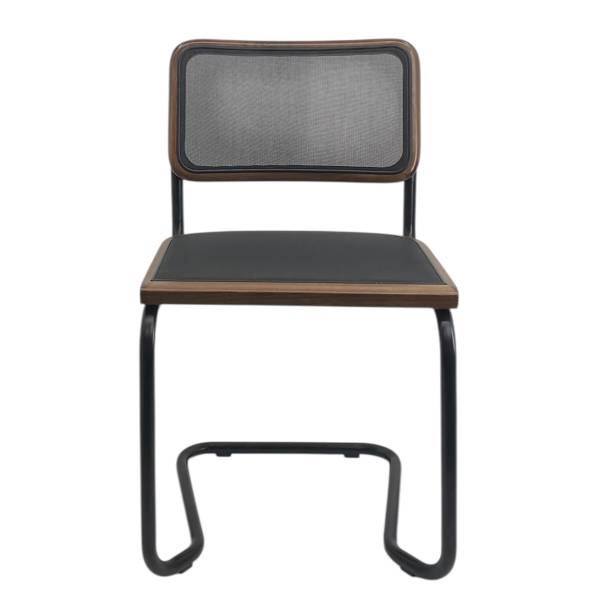 Freischwinger HOLM 2er-Set Mesh - Buche Dunkelbraun - Schwarz
