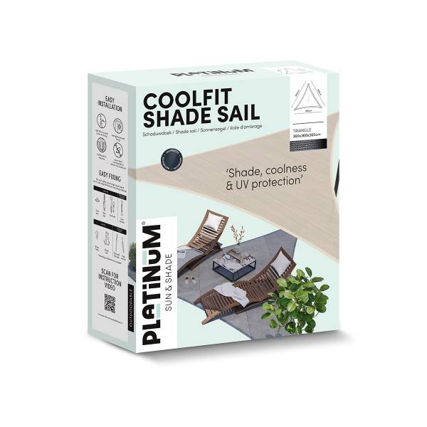 Sonnensegel Coolfit Typ A - Polyethylen - Sand - 360 x 360 cm