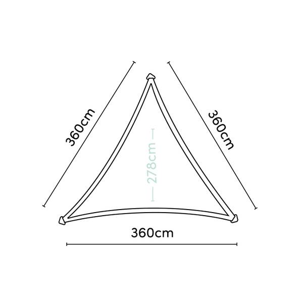 Sonnensegel Coolfit Typ A - Polyethylen - Sand - 360 x 360 cm