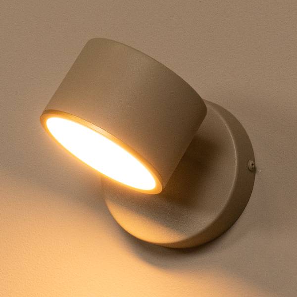 LED-Wandleuchte Gian - Eisen - Beige