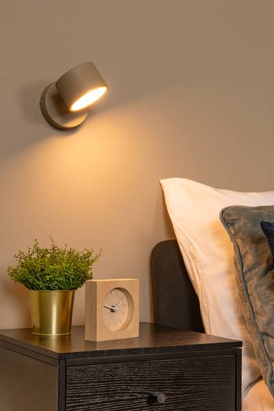 LED-Wandleuchte Gian - Eisen - Beige