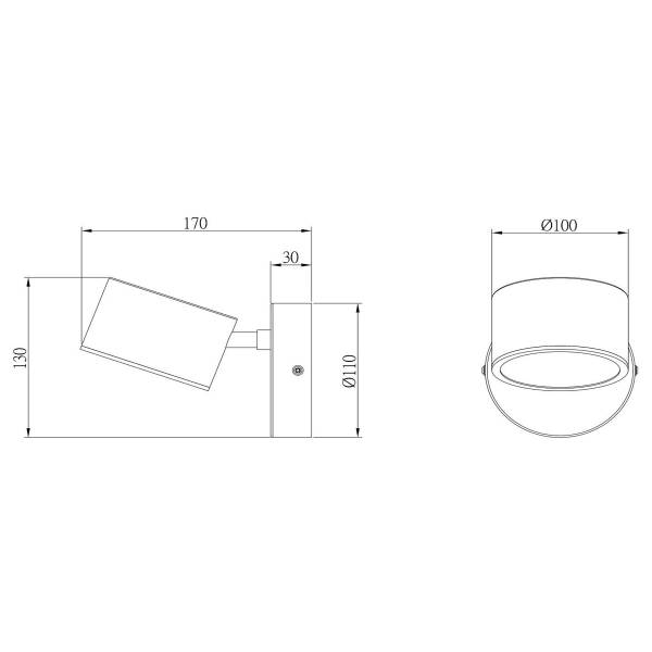 LED-Wandleuchte Gian - Eisen - Beige