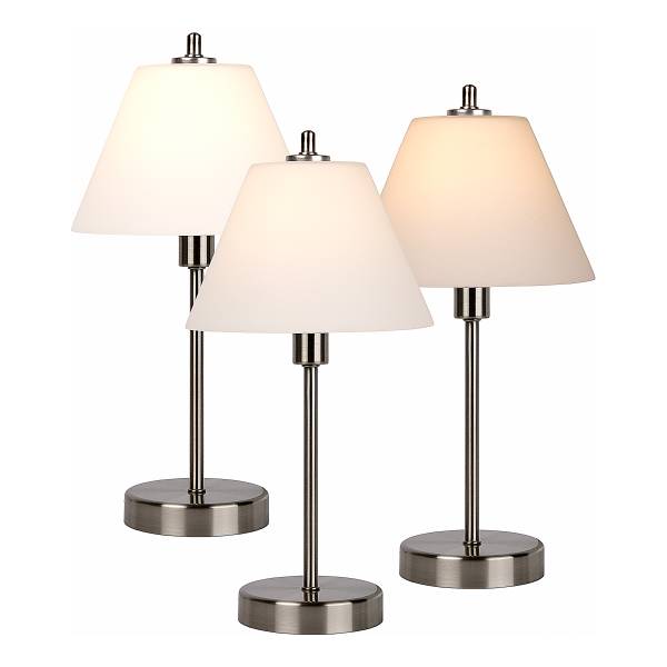 Tischleuchte Touch - Eisen - Silber