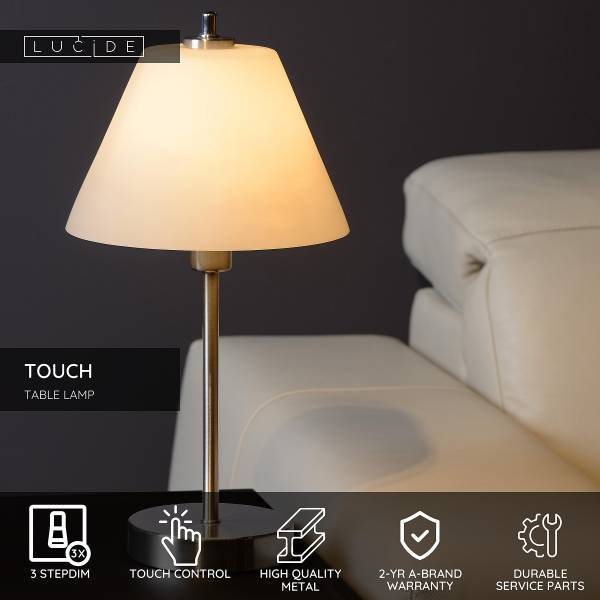 Tischleuchte Touch - Eisen - Silber