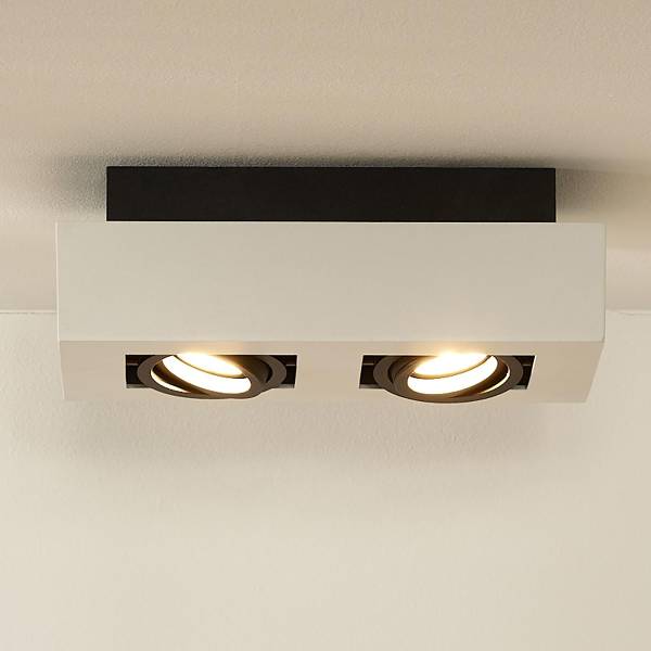 LED-Deckenleuchte Xirax Typ A - Aluminium - Weiß - Flammenanzahl: 2