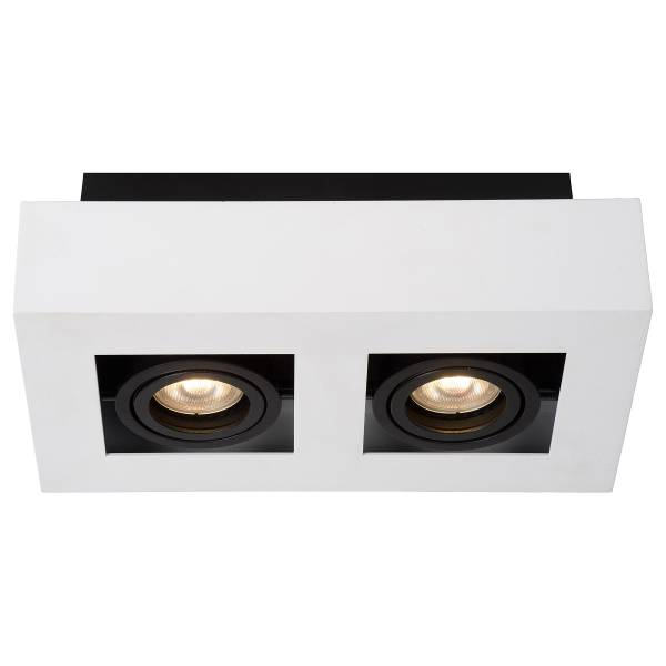 LED-Deckenleuchte Xirax Typ A - Aluminium - Weiß - Flammenanzahl: 2