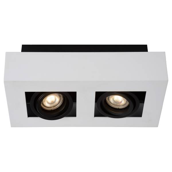 LED-Deckenleuchte Xirax Typ A - Aluminium - Weiß - Flammenanzahl: 2
