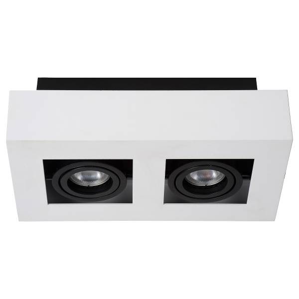 LED-Deckenleuchte Xirax Typ A - Aluminium - Weiß - Flammenanzahl: 2