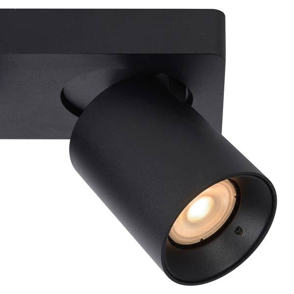 LED-Deckenleuchte Nigel Typ A - Aluminium - Schwarz - Flammenanzahl: 2