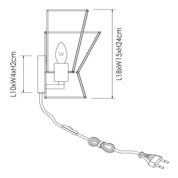 Wandleuchte Tasman - Papier - Braun