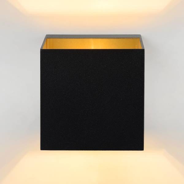 Wandleuchte Devi - Aluminium - Schwarz