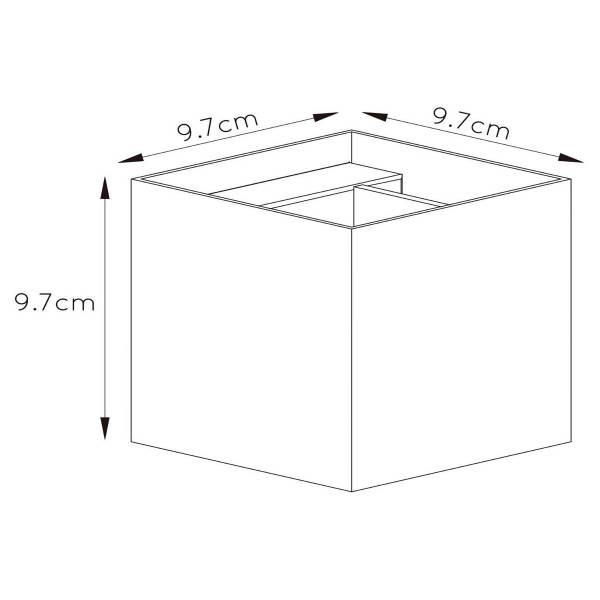 LED-Wandleuchte Xio Typ A - Aluminium - Weiß