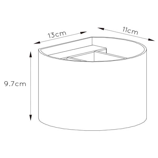 LED-Wandleuchte Xio Typ B - Aluminium - Weiß