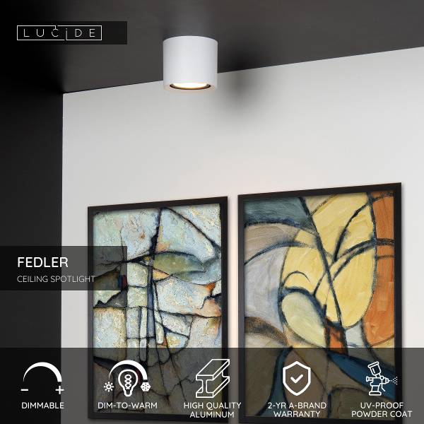 LED-Deckenstrahler Fedler Typ A - Aluminium - Weiß