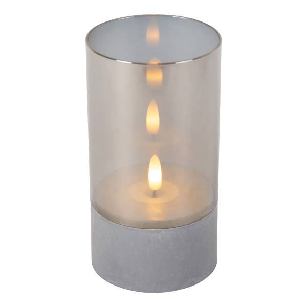 LED-Tischleuchte Velas - Opalglas - Grau