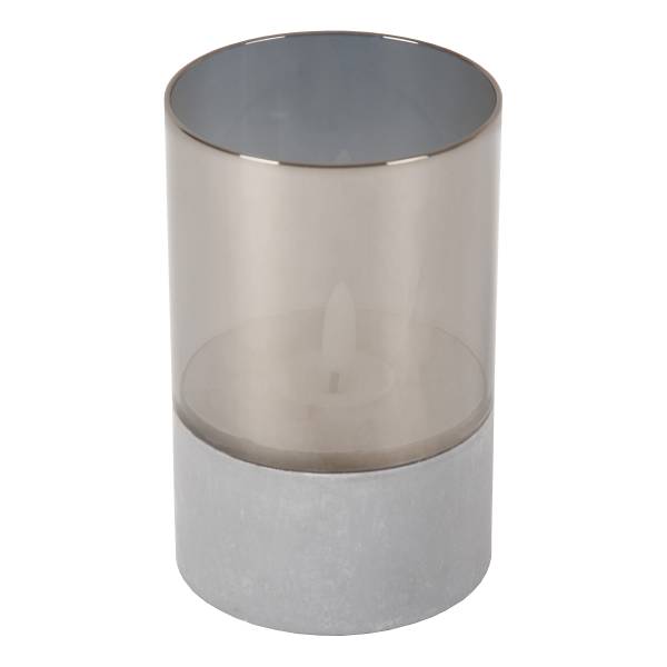 LED-Tischleuchte Velas - Opalglas - Grau