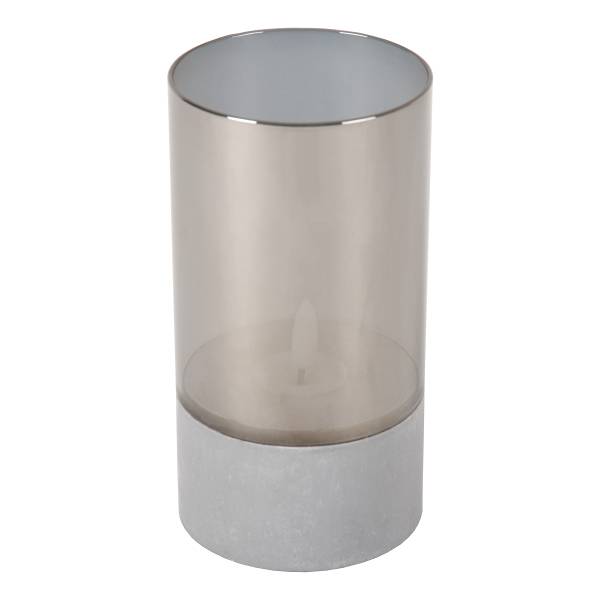 LED-Tischleuchte Velas - Opalglas - Grau