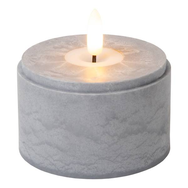 LED-Tischleuchte Velas - Opalglas - Grau