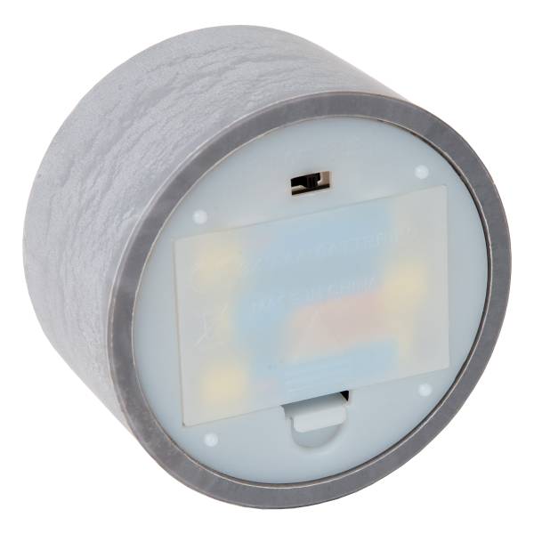 LED-Tischleuchte Velas - Opalglas - Grau