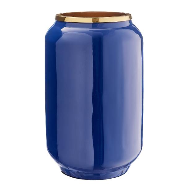 Vase NAYANA Auge - Eisen/Messing - Blau