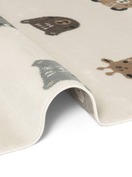 Kinderteppich Tiny Zoo - Polypropylen / Jute - Creme - 120 x 170 cm