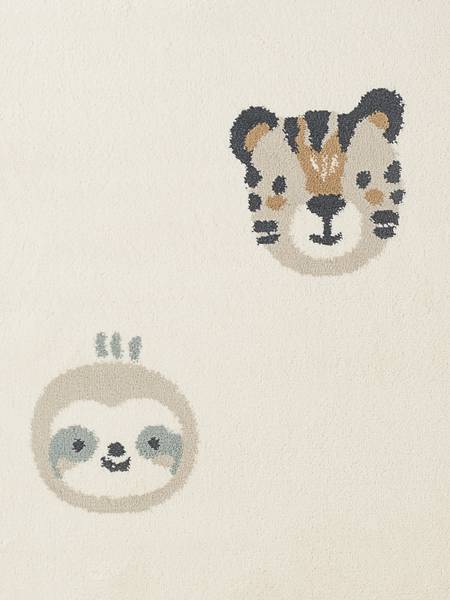 Kinderteppich Tiny Zoo - Polypropylen / Jute - Creme - 120 x 170 cm
